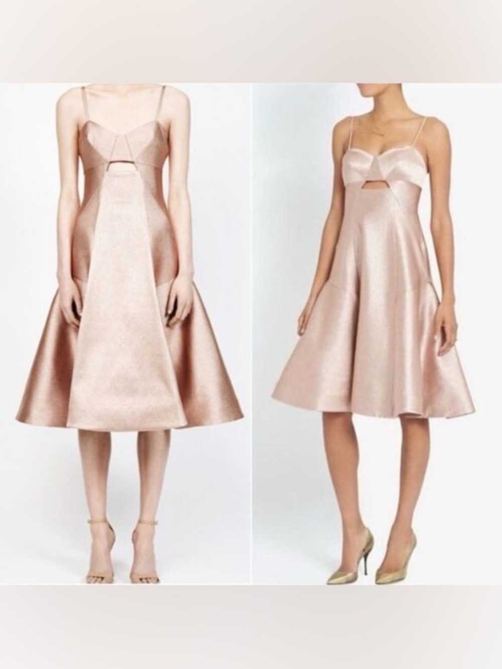 Jonathan Simkhai Arrow Dress in Metallic Pink
